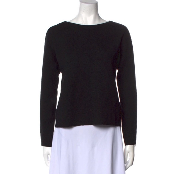 Alice & Olivia black sweater with sexy chain detail - Picture 3 of 5